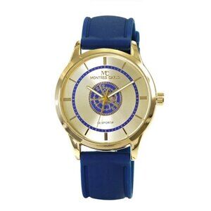 48mm Montres Carlo Men's Fashion Dress Silicone Band Luxury Sports Analog Watch